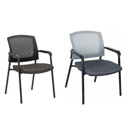 Office Reception Chair Mesh Back Stacking Lumbar Support Thickened Cushion - Image 1 of 4