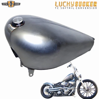 Lucky Sucker Fuel Gas Tank Fit For Harley EFI Twin Cam Softails 2000-later - Image 1 of 4