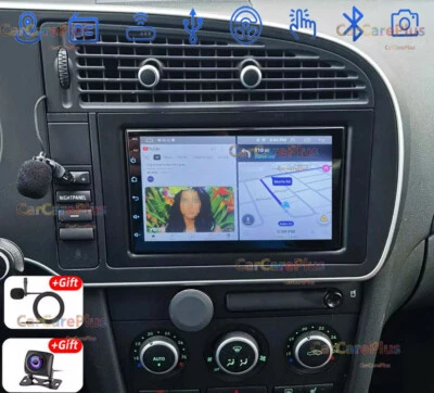 For 2007-11 Saab 9-3 93 Apple Carplay & Android Auto Stereo Radio GPS Head Unit Foto 1 de 4