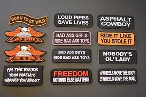 Biker Iron-on bordados parches para chaqueta chaleco ropa motocicleta moto - Imagen 1 de 28