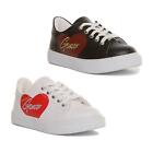 Guess Ellie Lace up Girls Kids Heart Print Trainer Black Red Size US 8 - 2