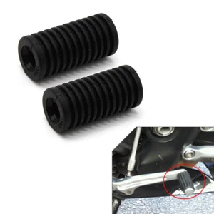 1 Pair Gear Shifter Lever Shift Pedal Kick Foot Pegs Cover Pad Rubber Motorcycle - Picture 1 of 7
