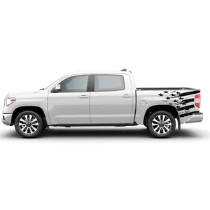 Bed US flag graphics stickers decal compatible with Toyota Tundra - Picture 1 of 15