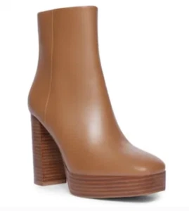 Womens MADDEN GIRL Latte ANKLE BOOTS size 7 Zip Up Steve Madden - Picture 1 of 7