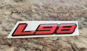 C4 Corvette Trans AM Camaro L98 Urethane Emblem Red Black GM 4.5 inches - Picture 1 of 2