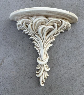 Estante de pared vintage de cerámica esmalte casero Art Deco estilo Hollywood Regencia 8x8 Foto 1 de 4