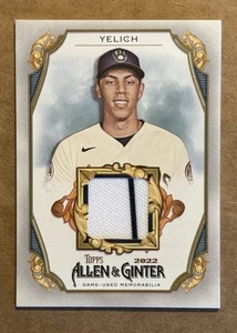 2022 Topps Allen & Ginter - Christian Yelich Jersey Relic #AGRB-CY - Picture 1 of 2