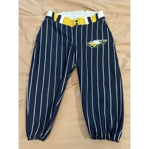 Alleson Herren Baseball Hose Größe M Medium weiß blau Nadelstreifen neu ohne Etikett - Bild 1 von 3