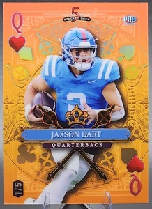 Jaxson Dart 1/5 2024 Wild Card Draw Rookie RC Orange Foil NY Giants SSP - Imagen 1 de 2