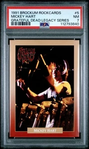 1991 Brockum Rockcards Mickey Hart GRATEFUL DEAD #5 Legacy Series PSA 7 - Picture 1 of 3