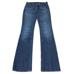 7 For All Mankind Mid-Rise Bootcut Women’s 27 Blue Dark Wash Jeans - Picture 1 of 8