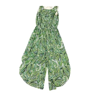London Times Damen Jumpsuit grün Paisley Boho weites Bein Gr. 4 ärmellos * - Bild 1 von 6
