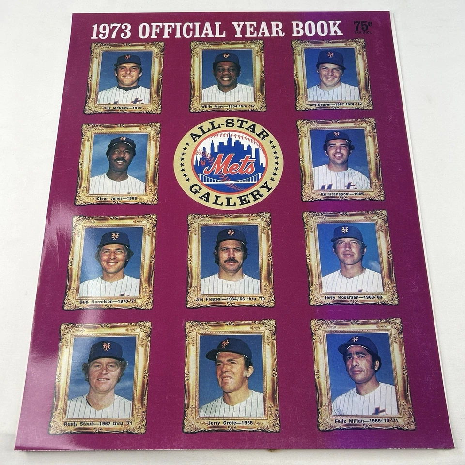 1973 New York Mets Yearbook Enlarged Photograph 16" x 20" Sports Memorabilia  - Image 1 of 4