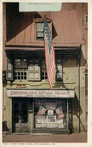 Postal Philadelphia Betsy Ross House 1913 estación cuadrada Phostint Detroit Pub. - Imagen 1 de 2
