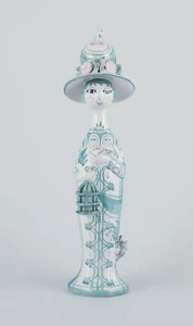 Bjørn Wiinblad, unique ceramic figurine.  ‘Spring’ in green. Dated 1985 - Picture 1 of 9