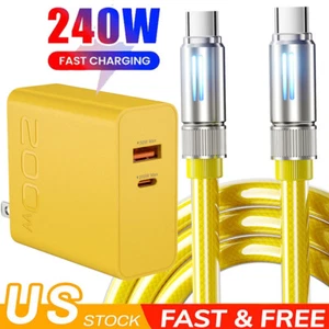 240W 4.9FT USB-C to USB-C/iOS Charger Cable Fast Charging Type Sync Cord USA - Picture 1 of 22