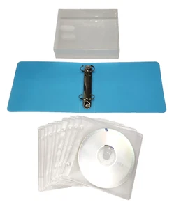 CD DVD BLU Ray DOUBLE SIDED SLEEVES 10 pieces HOLDS 20 DISCS + Free Binder Set- - Picture 1 of 17