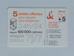 Frankreich 2006 - 5 unites offertes ... - 24h/24 depuis 100.000 simple ..- gebr. - Bild 1 von 2