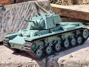 2.4G RC Heng Long RC 1:16 Metal Suspension KV-1 Bulldog Tank Smoking Army Battle - Picture 1 of 23