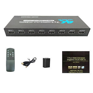 7 in 1 out HDMI 2.0 Switch 4K Switcher For LCD TV/Blu-Ray players For PS3/ PS4