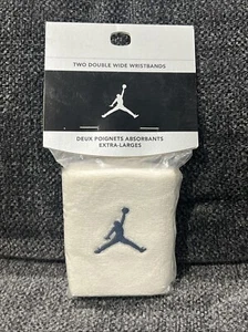 Pulseras unisex Jordan Stretch White vintage 2003 azul marino dos anchas dobles - Imagen 1 de 3