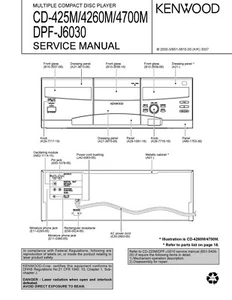 Service Manual Instructions for Kenwood CD-4260 M,CD-4700 M,CD-425 M,DOPF-J6030 - Picture 1 of 1