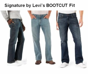 Men's Levi Strauss Signature Straight Fit Bootcut Jeans - All Sizes - Picture 1 of 10