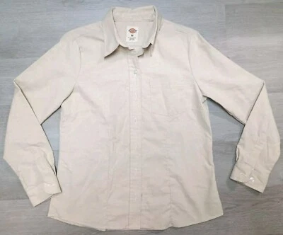 Camisa para mujer Dickies de algodón tostado con botones talla mediana Foto 1 de 4