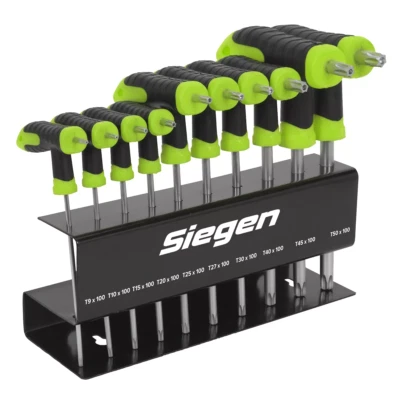 SEALEY TORX KEY SET TRX STAR 10PC T HANDLE ALLEN KEY ALLAN HEX WRENCH S01151 - Image 1 of 4