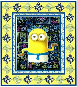 Minion Mania Quilt Kit Despicable Me Walk Like an Egyptian Fabric Panel Pattern - Picture 1 of 8