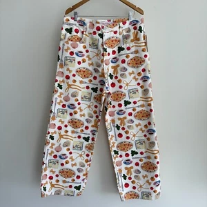 Lisa Says Gah Robyn Jeans Womens 16 Italian Summer Food Buon Appetito Print - Picture 1 of 17