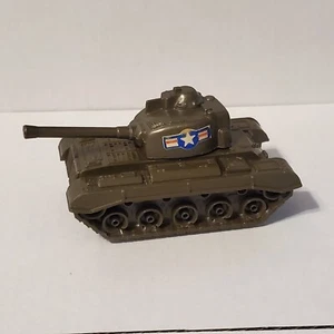 Blue Box Vintage WWII U.S. Army Plastic Toy Tank Approx 3.25 Long W/ Sticker - Picture 1 of 2