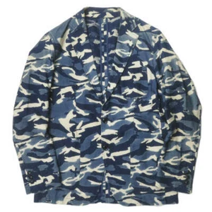 SOPHNET. INDIGO CAMOUFLAGE 2 BUTTON JACKET SOPH-160041 S blue Tailored Ancon - Picture 1 of 9