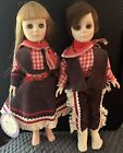 Vintage 1975 Wonderful World Of Effanbee Dolls 11 pouces lot de 2 Miss & Mr. USA #1101