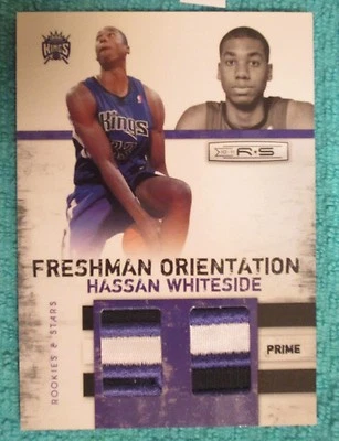 2010-11 Hassan Whiteside Rookie RC 3Clr Patch Panini Freshman Orientation #06/49 - Image 1 of 2