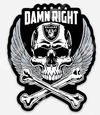 Las Vegas Raiders MAGNET - Sin City Football For Life Nation former Oakland NFL Cover