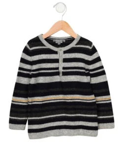 Bonpoint Striped Henley Sweater size 4 with - Picture 1 of 2