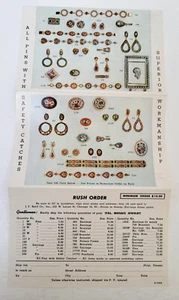 VTG 1960 ADVERTISING PC BROCHURE MICRO MOSAIC JEWELRY J F BARD CO CHICAGO IL - Bild 1 von 3