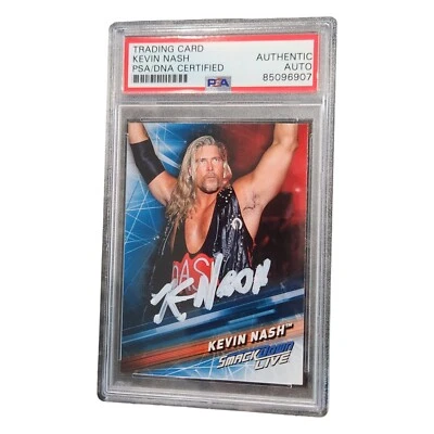 KEVIN NASH SIGNED 2019 WWE TOPPS SMACKDOWN LIVE PSA ENCAPSULATED WCW DIESEL NWO  - Image 1 of 2