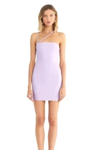 RUMER Revolve Women Penelope Mini Dress Purple LARGE Birthday Prom Wedding Date - Picture 1 of 20