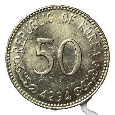 1961 (4294) REPUBLIC OF SOUTH KOREA - 50 Hwan - VERY BEAUTIFUL - UNC Coin - KM-2 - Image 1 of 2