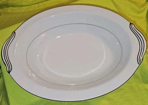 Noritake Whitehall ovale Schüssel 10,5 Zoll Platinverkleidung #6115 Top Zustand - Bild 1 von 7