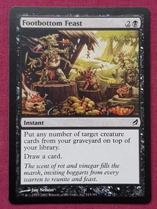 Magic The Gathering LORWYN FOOTBOTTOM FEAST black card MTG - Picture 1 of 2
