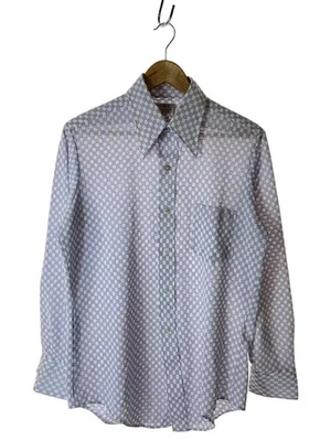 Camisa manga larga TOWN CRAFT JC Penney Tag HECHA EN COREA 15,5 CACHORROS estampado integral Foto 1 de 4