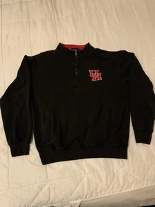 Houston Cougars Colosseum Tortugas Logo Quarter-Zip Pullover Jacket - Picture 1 of 4