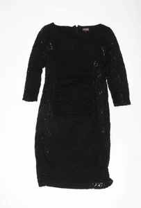 Phase Eight Damen schwarz Spitze Etuikleid Größe 14 gerafft 3/4-Arm - Bild 1 von 12