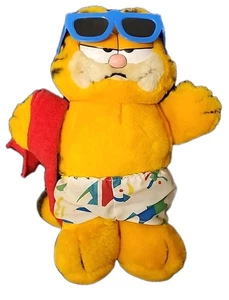 Vintage Dakin Plush Garfield Catchin' Some Rays Swim Trunks Shades Tags - Picture 1 of 5