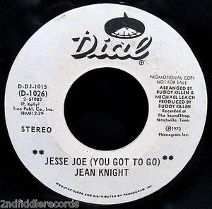 JEAN KNIGHT-Jesse Joe (You Got To Go)-Soul & Funk Promo 45-DIAL #D-1026 - Picture 1 of 2