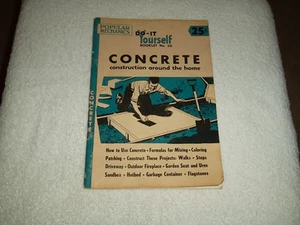 1956 Popular Mechanics Do It Yourself Booklet No 20 Concrete - Picture 1 of 1