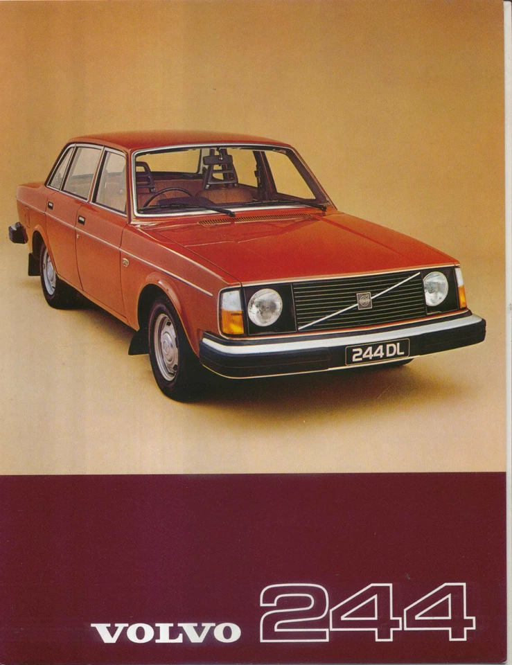 Volvo 244 Saloon DL GL 1976-77 Original UK Sales Brochure single sheet 1977 - Image 1 of 1